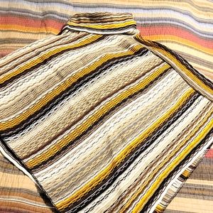Turtleneck Poncho Boho Warmth